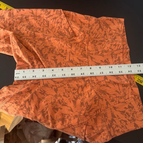 REI Co-Op Athletic Shorts Womens Med Orange Mid Thigh Yoga Stretch Work Out - Picture 9 of 9
